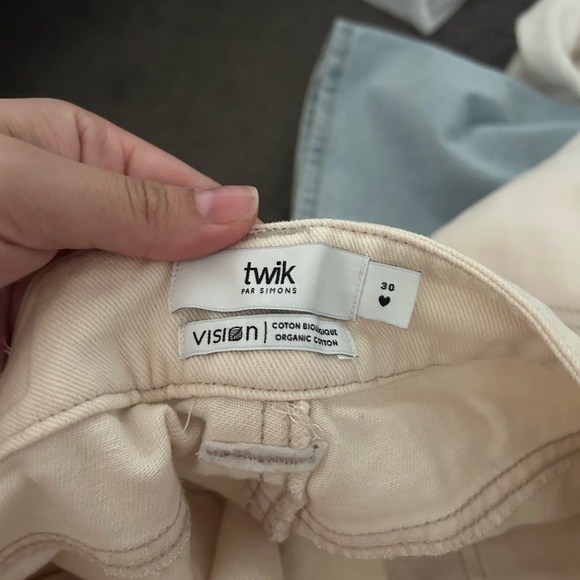 Twik Organic Cotton Pants in Cream - Picture 3 of 3
